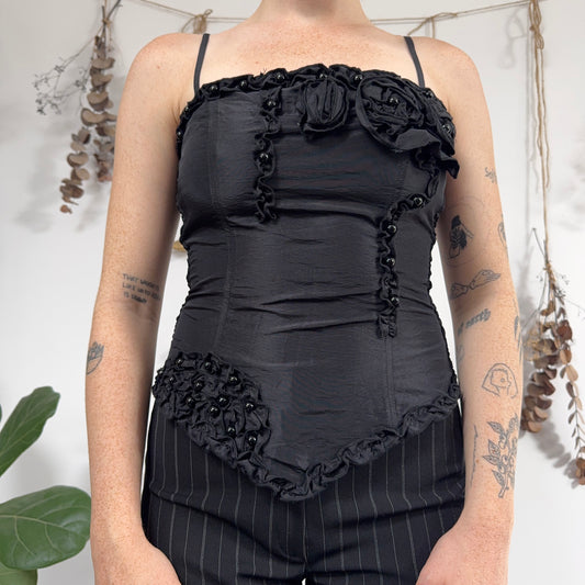 Black corset top - size S