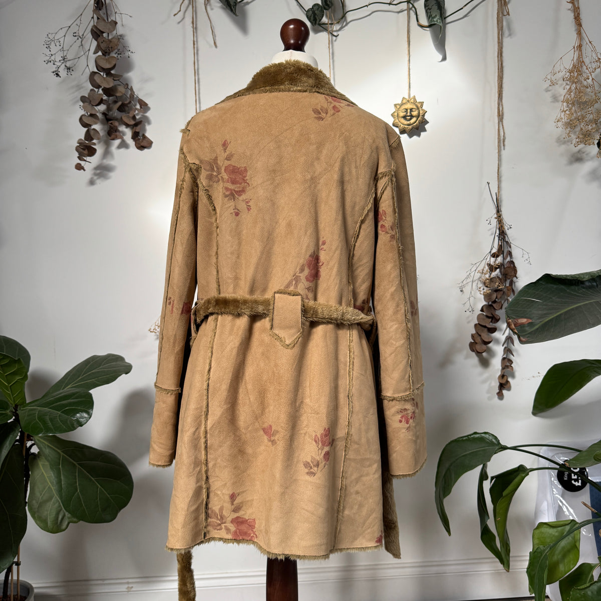 Faux sheepskin coat - size M