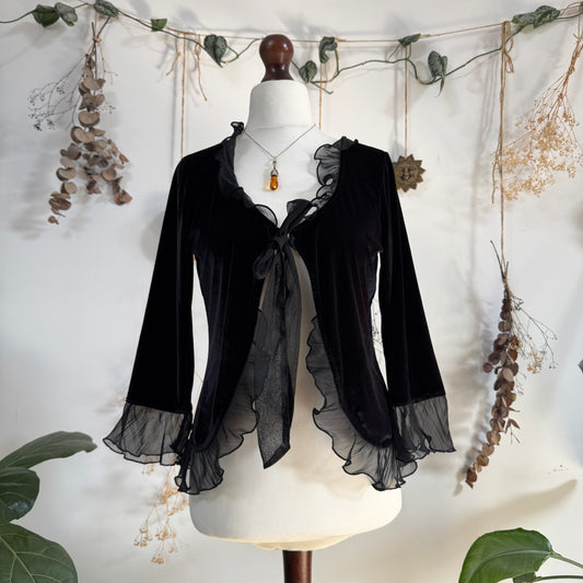 Black velvet top - size M