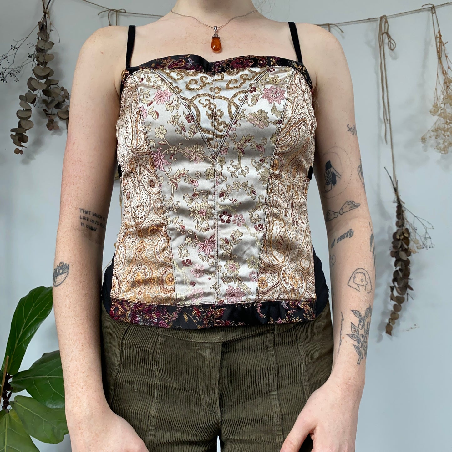 Satin corset top - size S/M