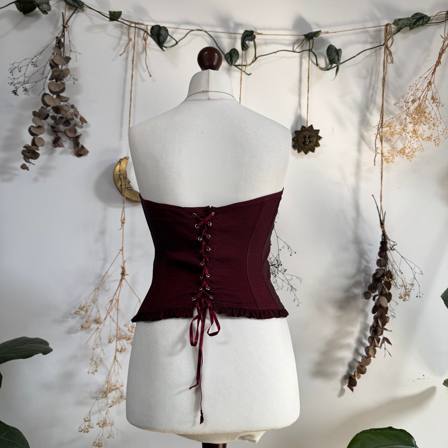 Deep red corset - size M
