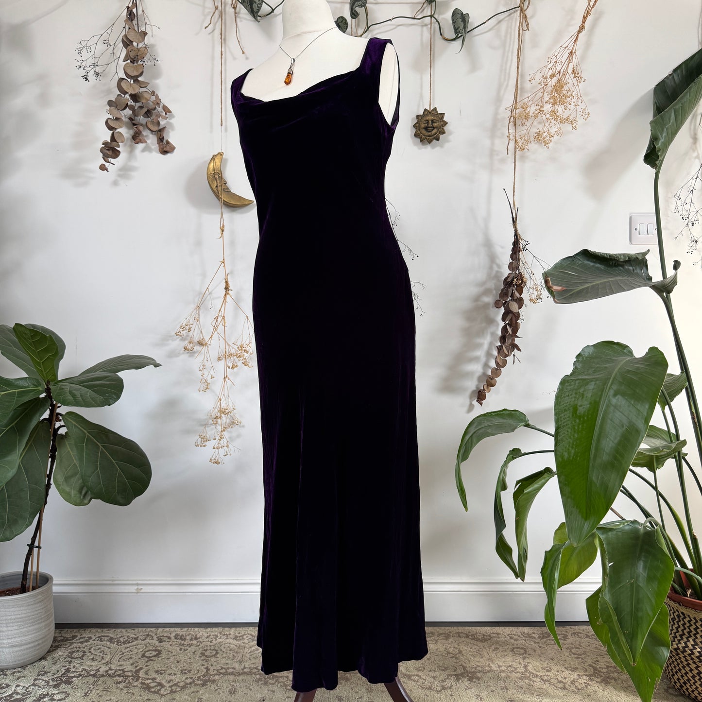 Purple velvet dress - size M