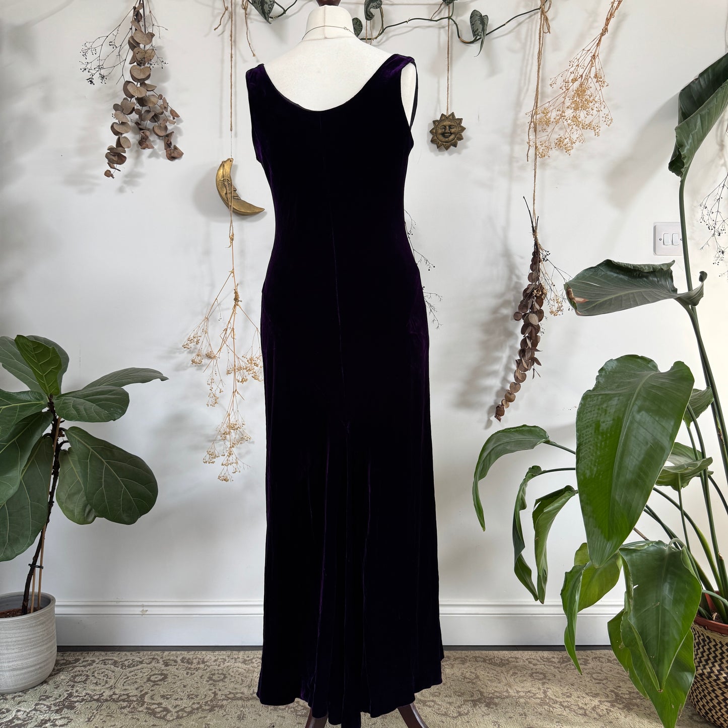 Purple velvet dress - size M
