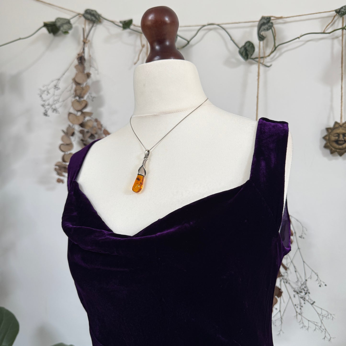 Purple velvet dress - size M