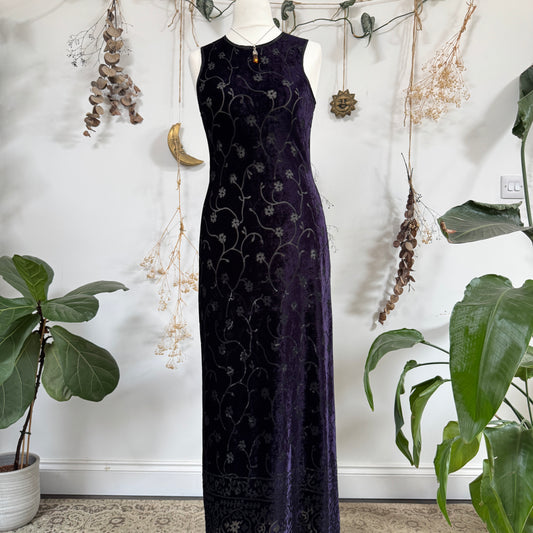 Purple velvet dress - size M
