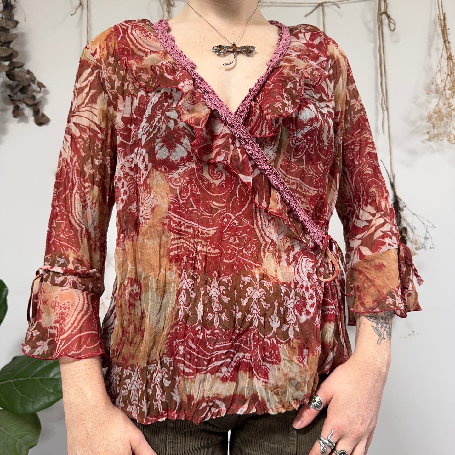 Wrap blouse - size L