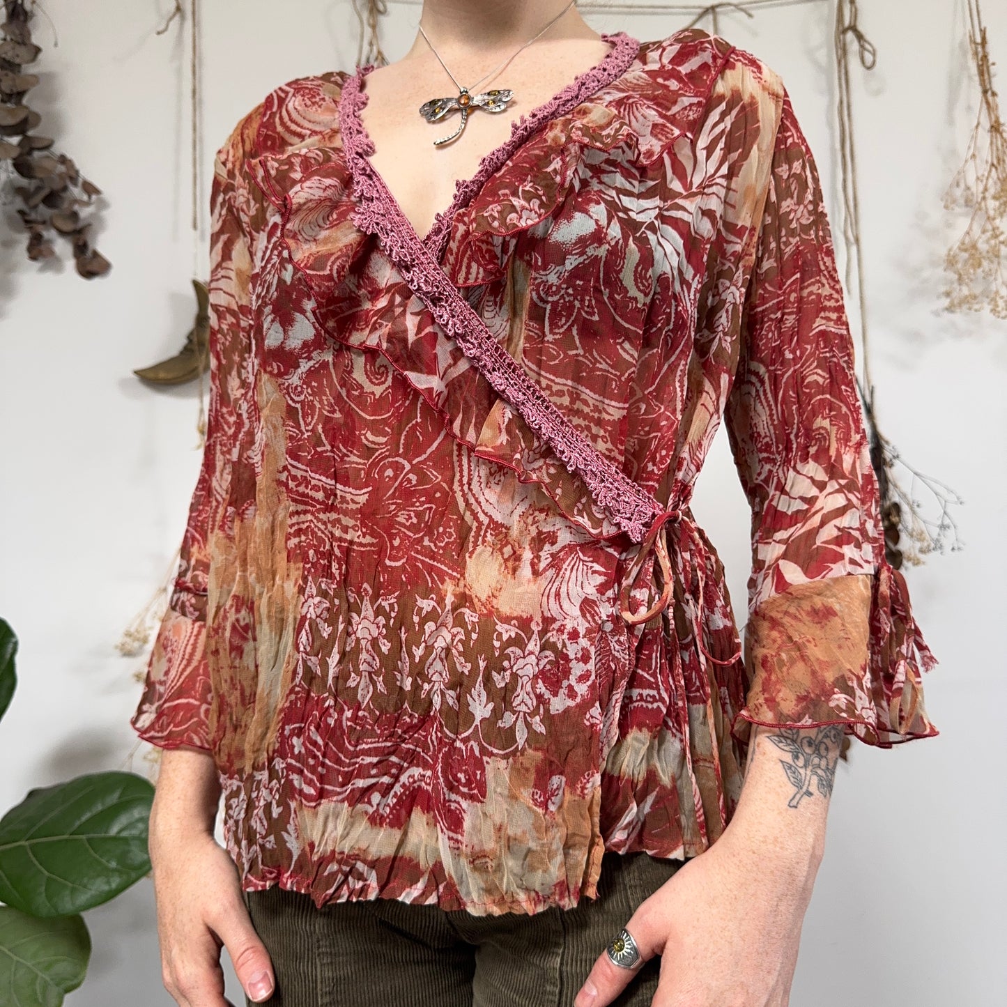 Wrap blouse - size L
