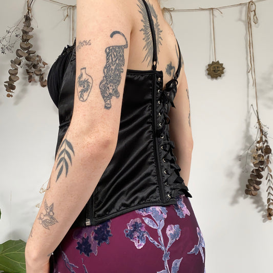 Black corset top - size L