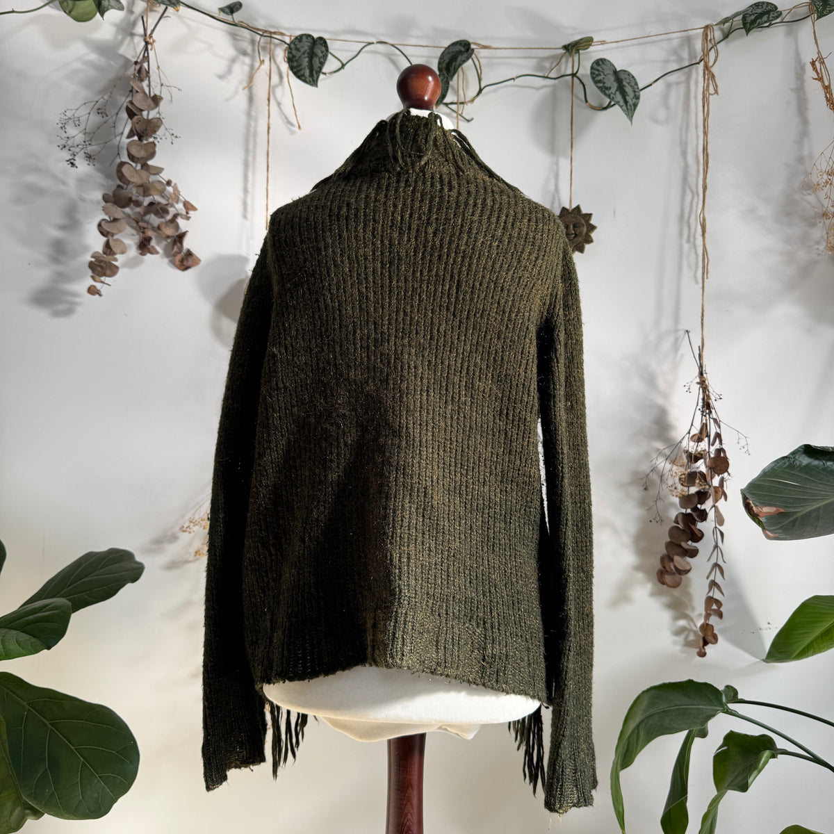Khaki knit cardigan - size M/L