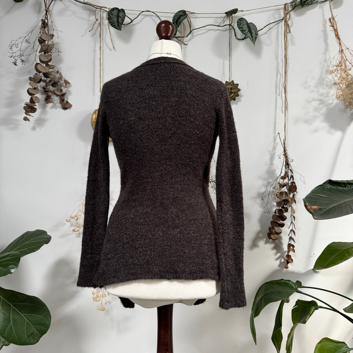 Brown knit cardigan - size S/M