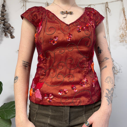 Embellished top - size L