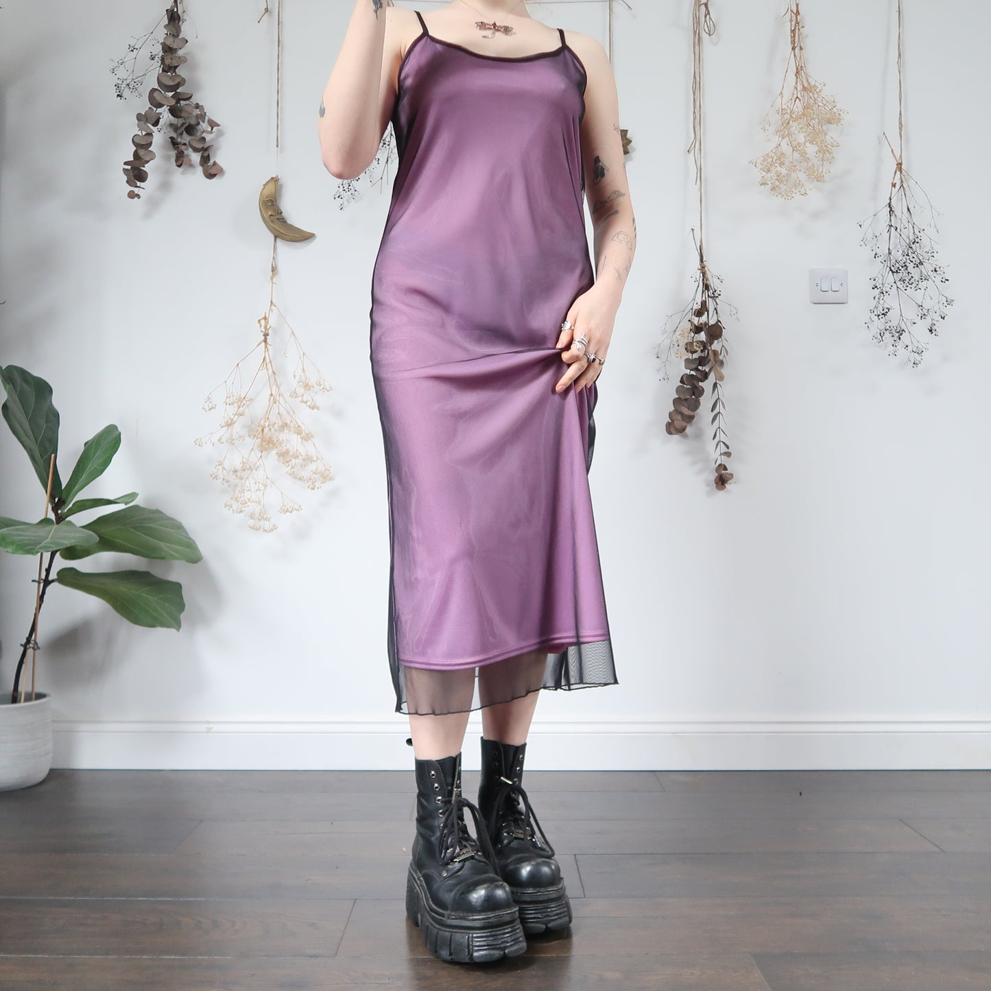 Purple mesh dress - size M/L