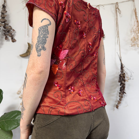 Embellished top - size L