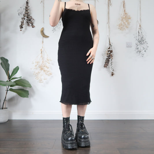 Black midi dress - size S/M