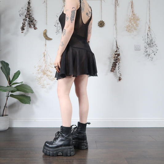 Black slip dress - size M