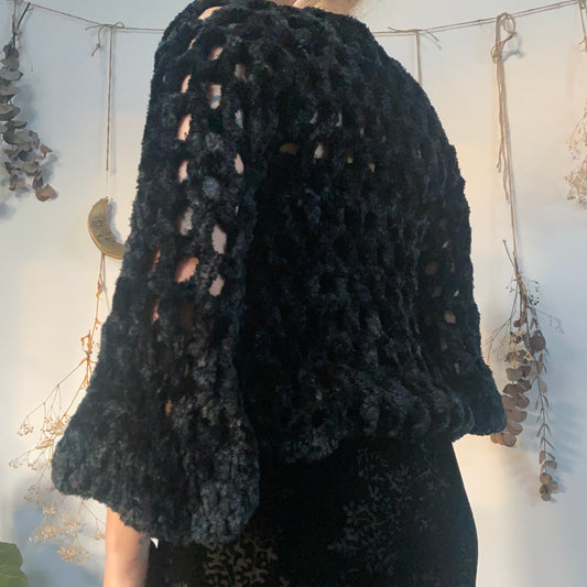 Black knit cardigan - size XS