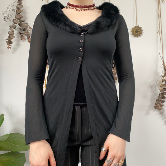 Black mesh cardigan - size S/M