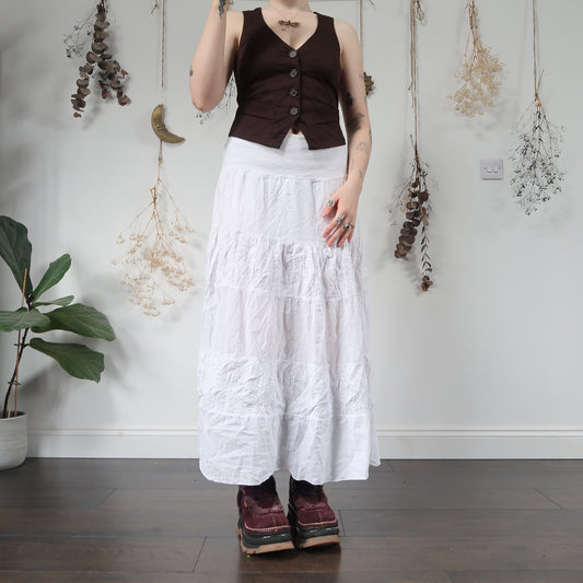 White tiered skirt - size M/L