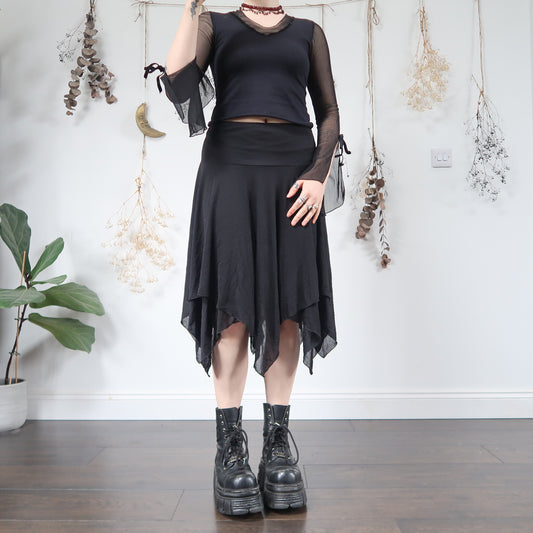 Black floaty skirt - size S/M