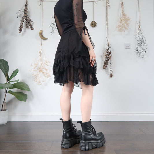 Black mesh skirt - size M/L