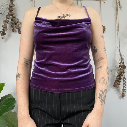 Purple velvet cami - size M