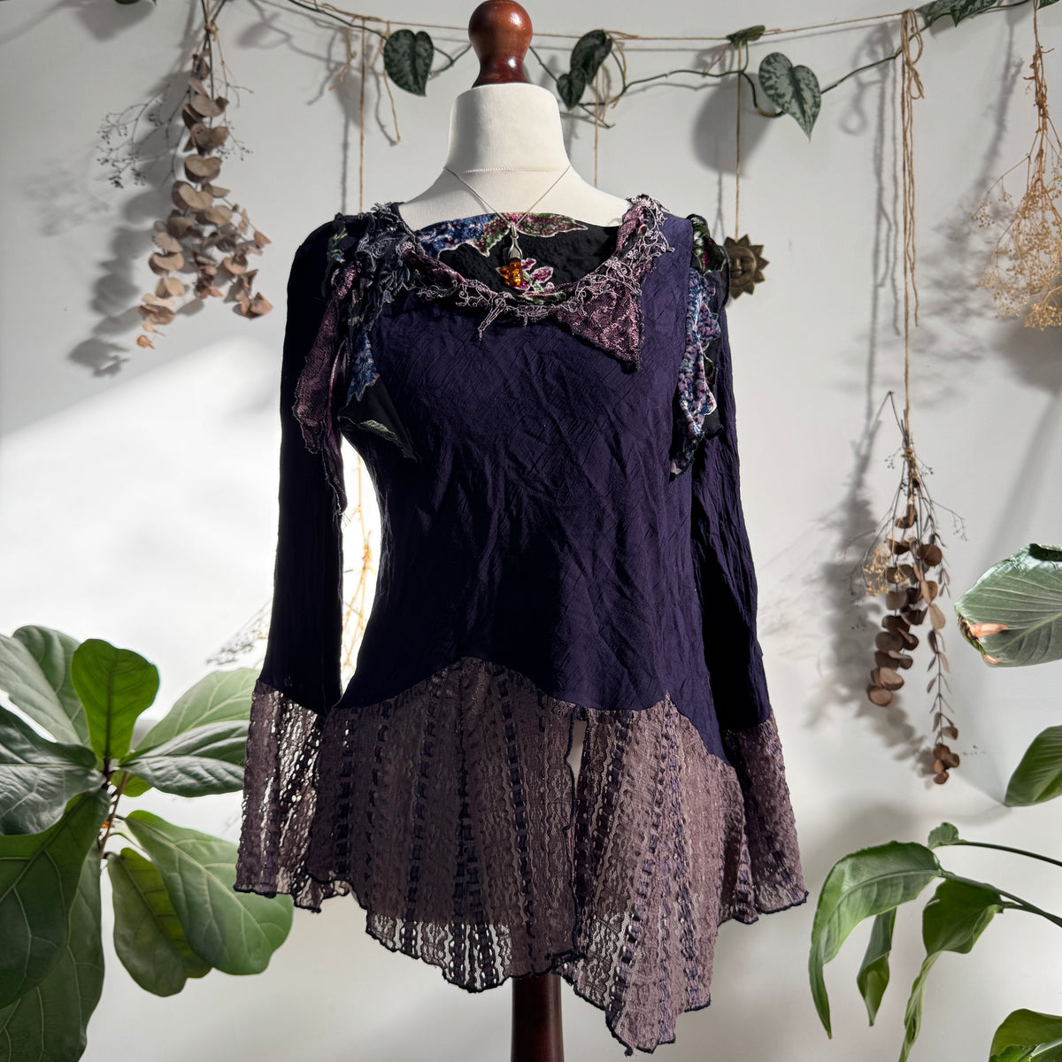 Purple whimsigoth top - size L
