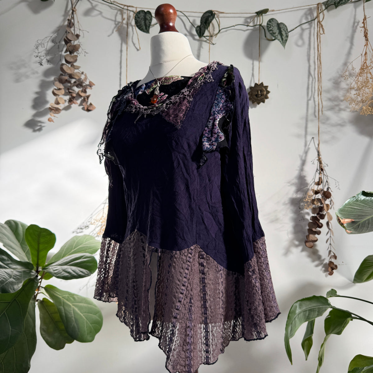 Purple whimsigoth top - size L