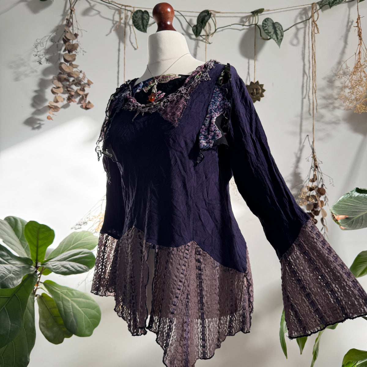 Purple whimsigoth top - size L