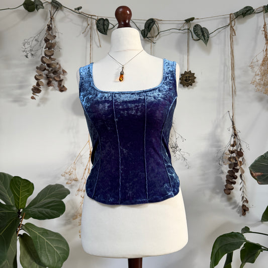 Two tone velvet top -  size M