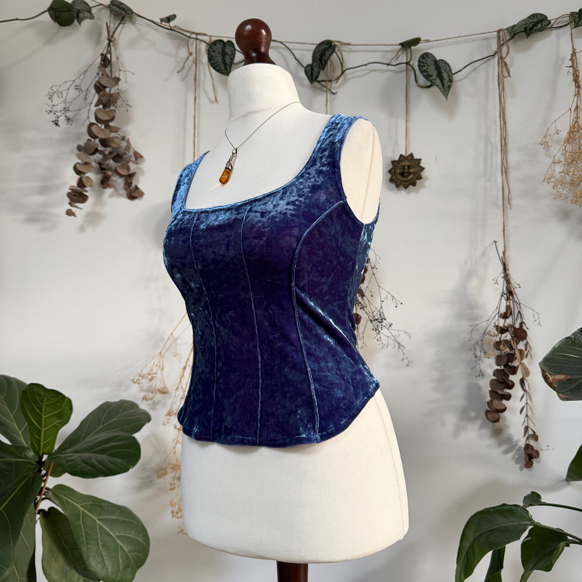 Two tone velvet top -  size M