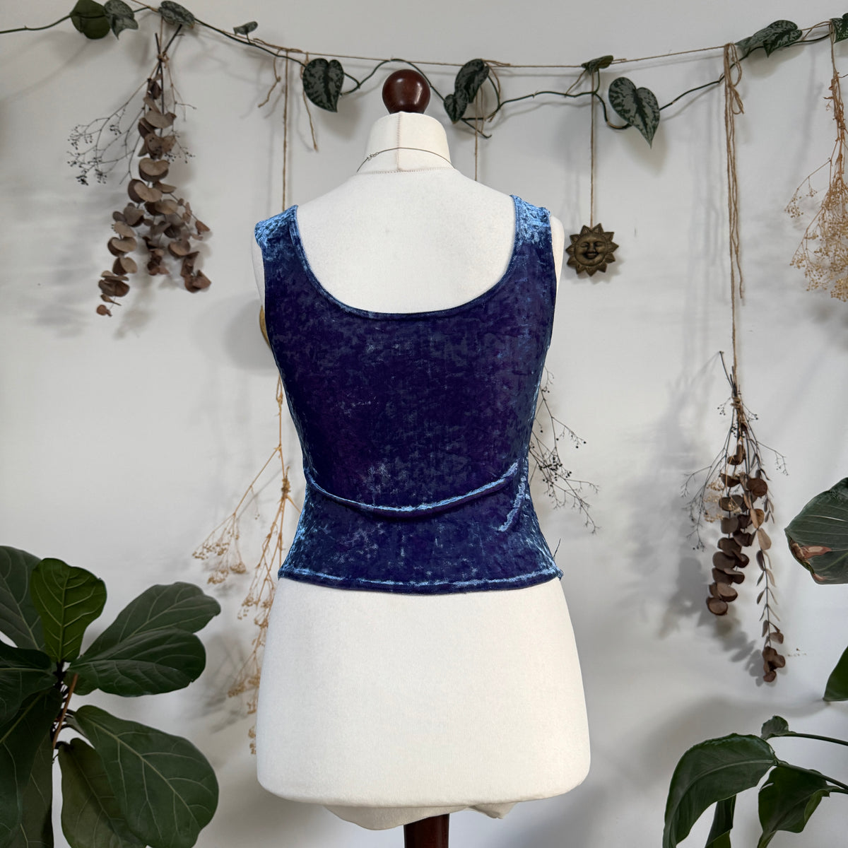 Two tone velvet top -  size M