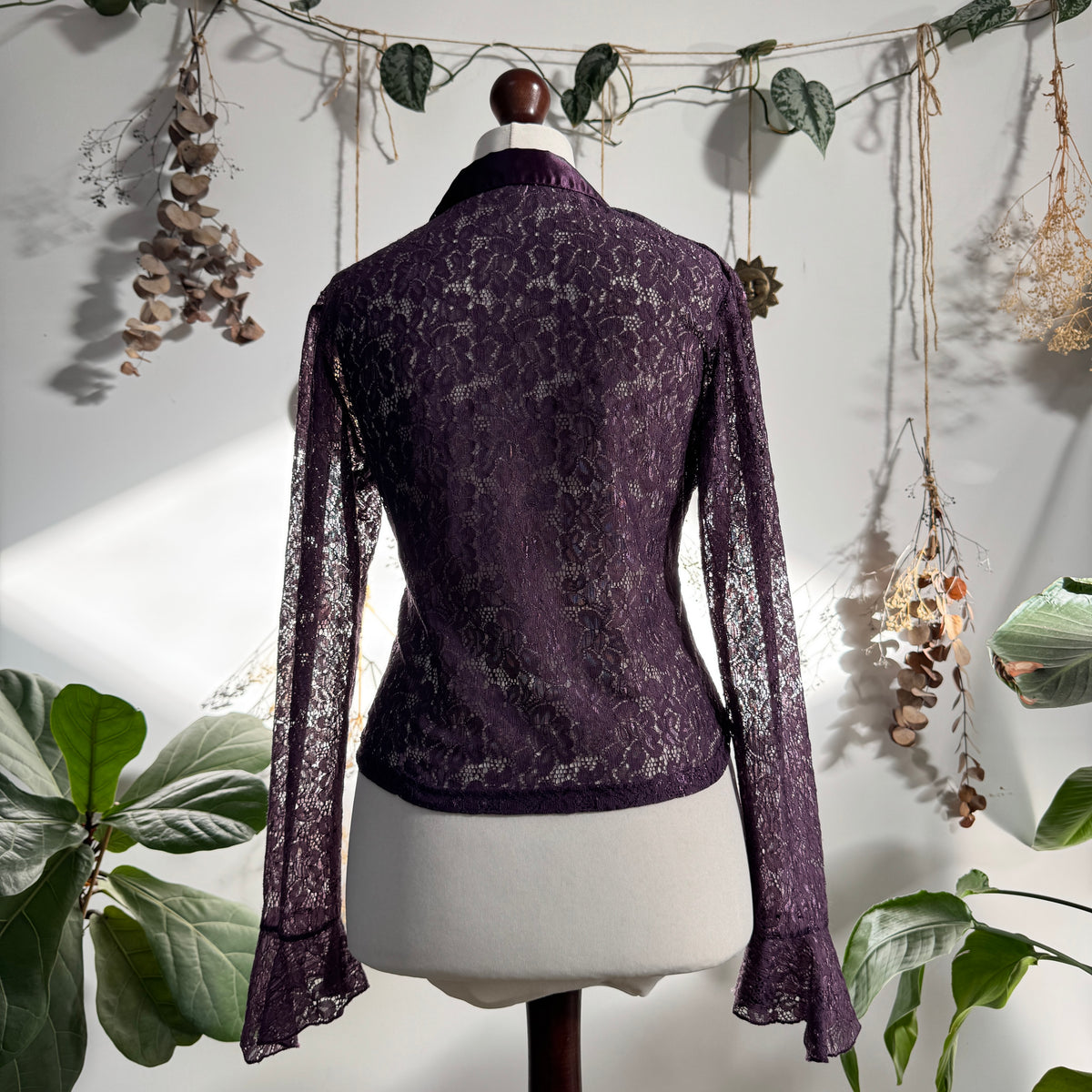 Purple lace blouse - size L