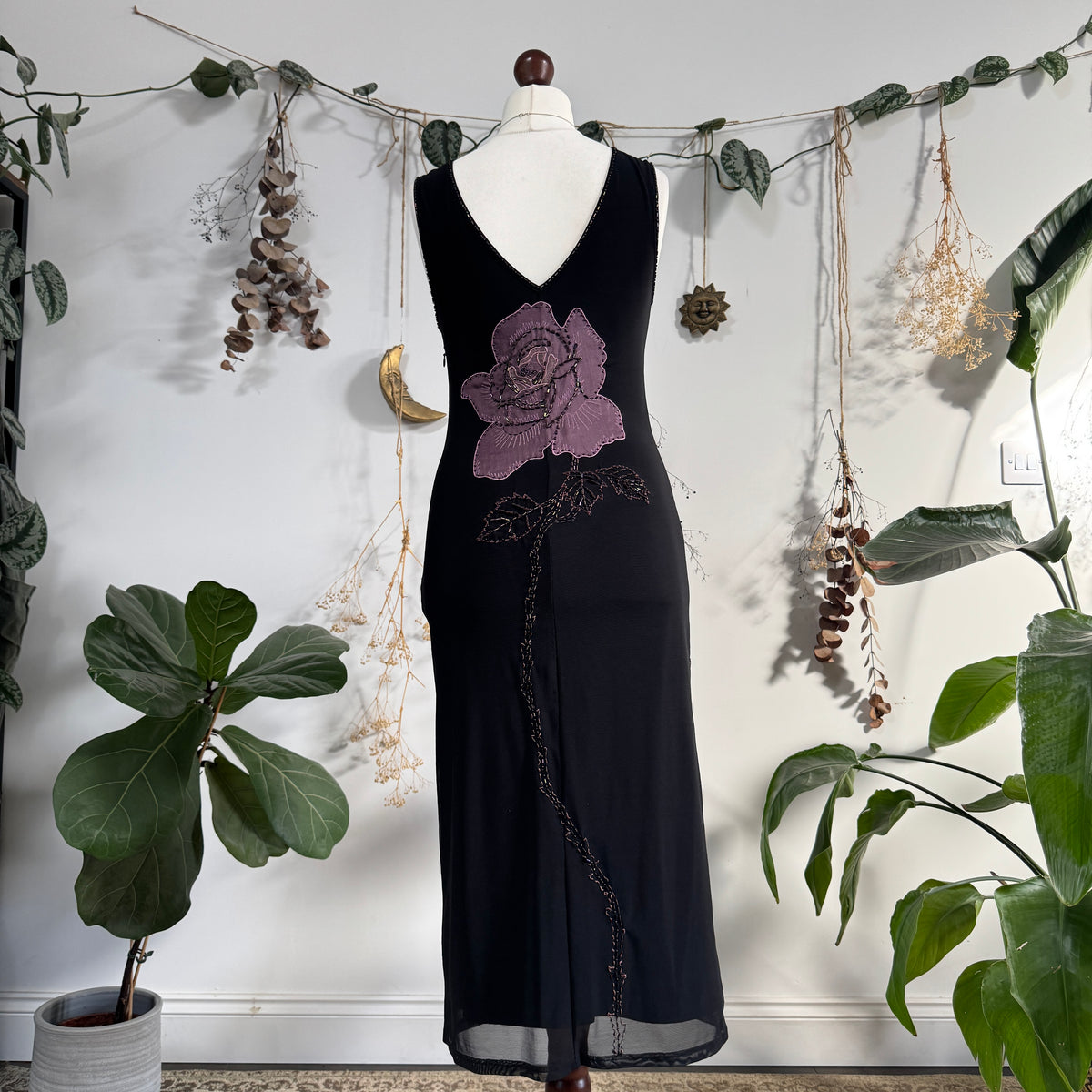Floral beaded dress - size M