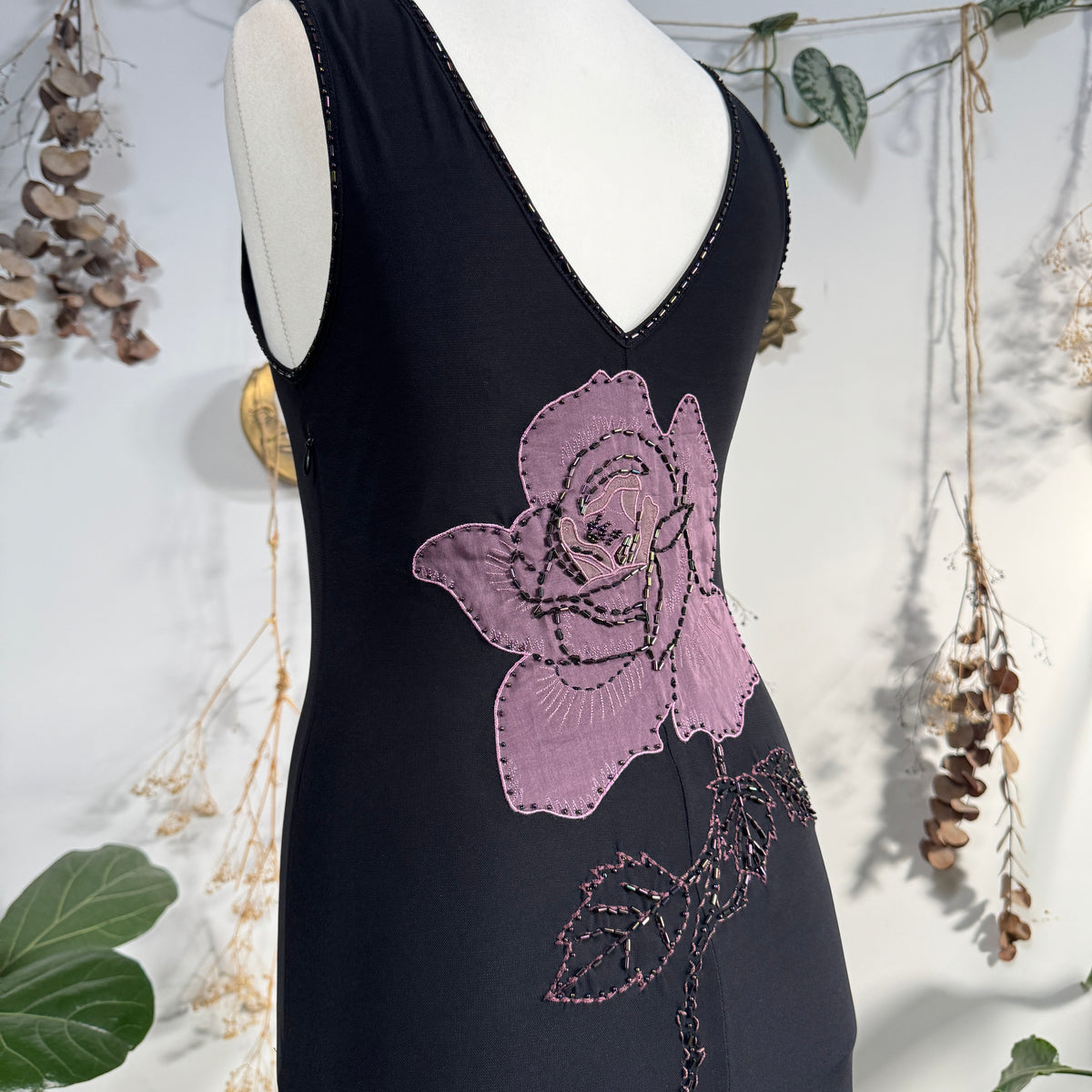 Floral beaded dress - size M