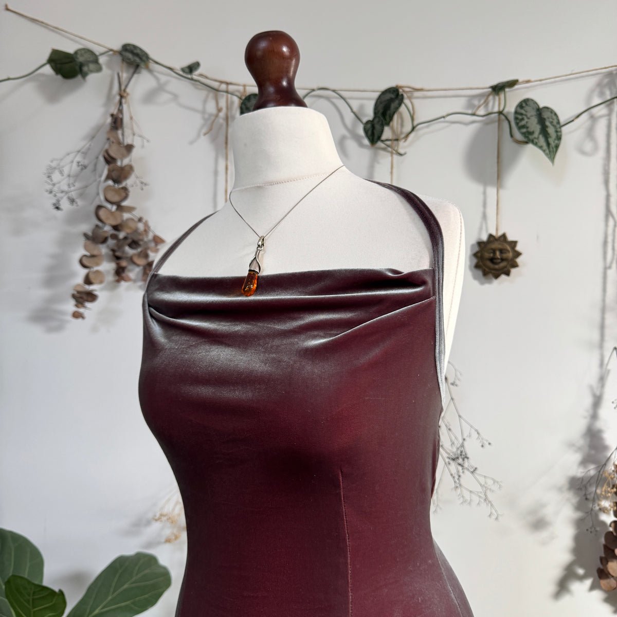 Two tone velvet dress - size M