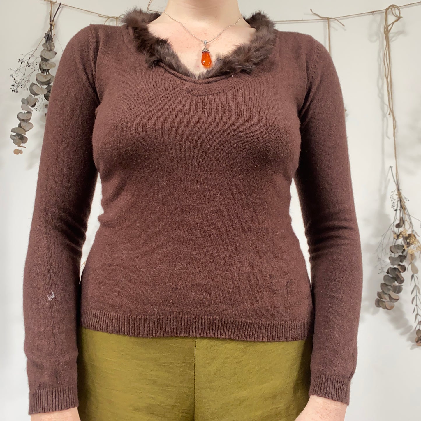Brown top - size S