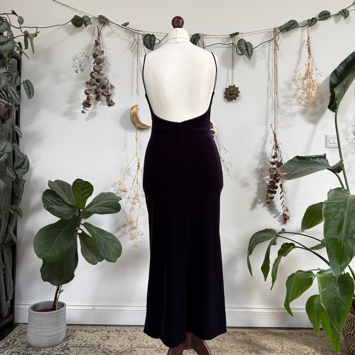 Purple velvet dress - size M