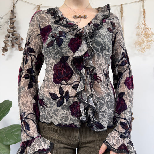 Ruffle blouse - size M