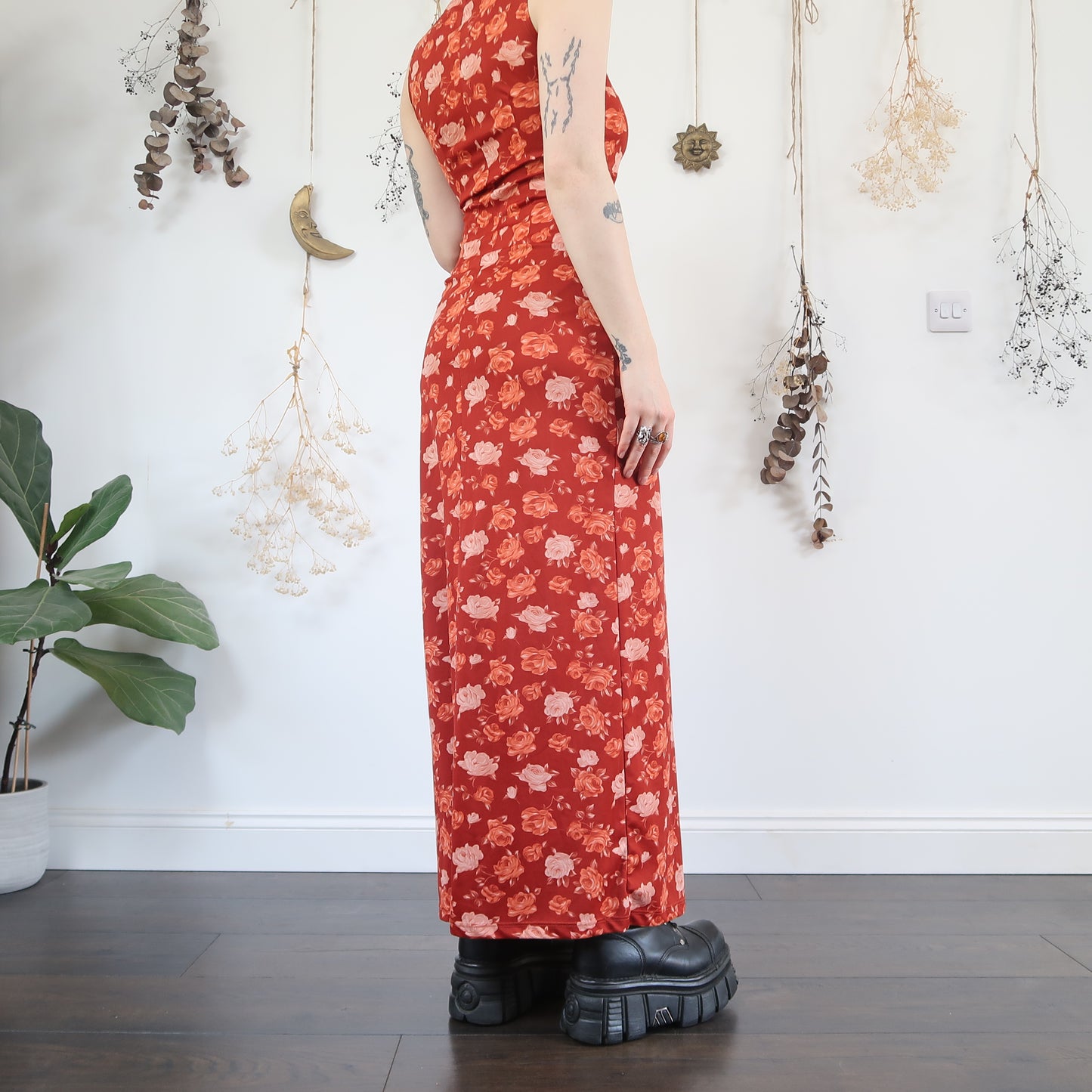 Floral maxi dress - size S