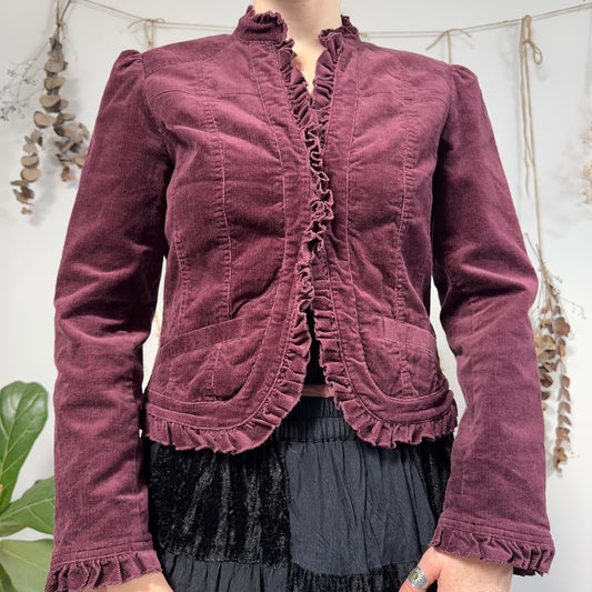 Purple cord jacket - size M