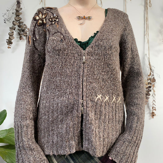 Earthy knit jumper - size L