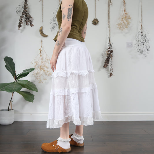 White tiered skirt - size M