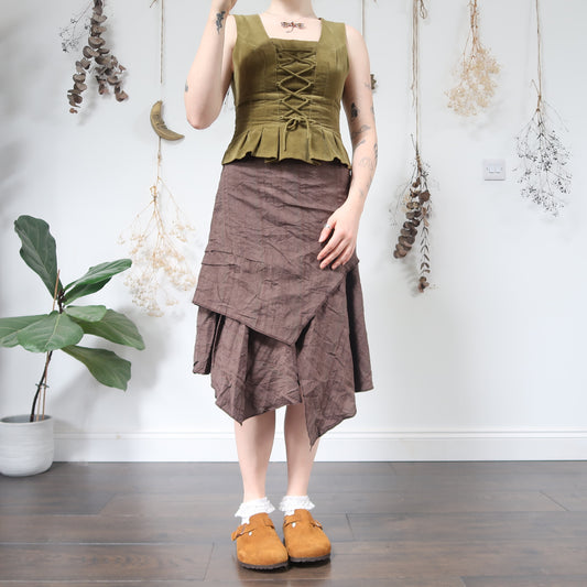 Brown layered skirt - size XS/S