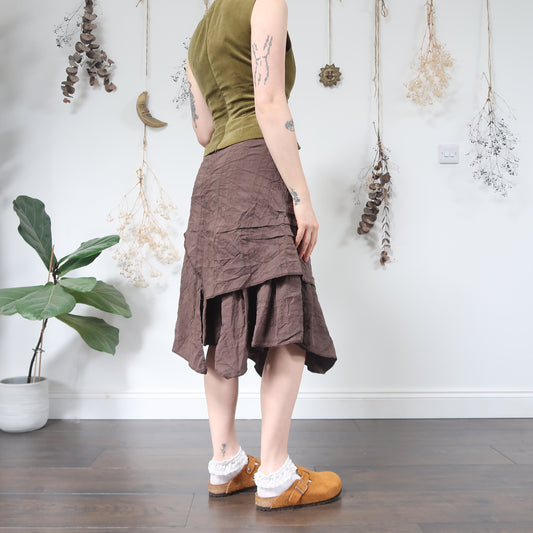 Brown layered skirt - size XS/S