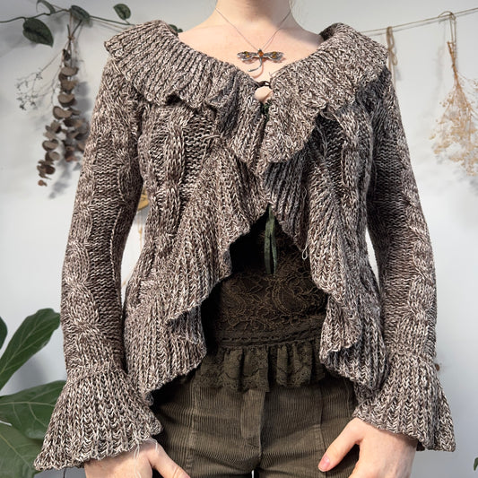 Earthy knit cardigan - size XS