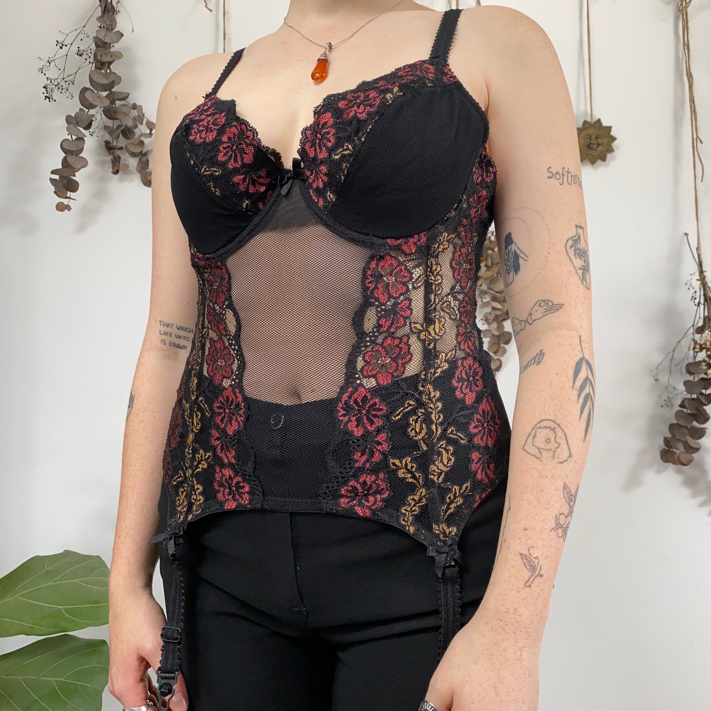 Floral corset - size 34E