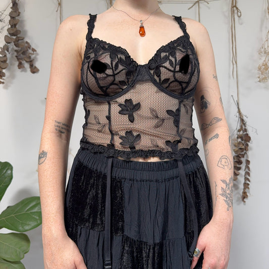 Black corset top - size M