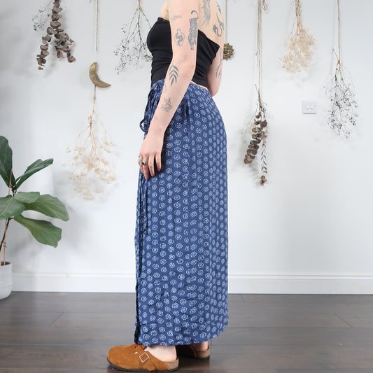 Blue wrap skirt - size S/M/L