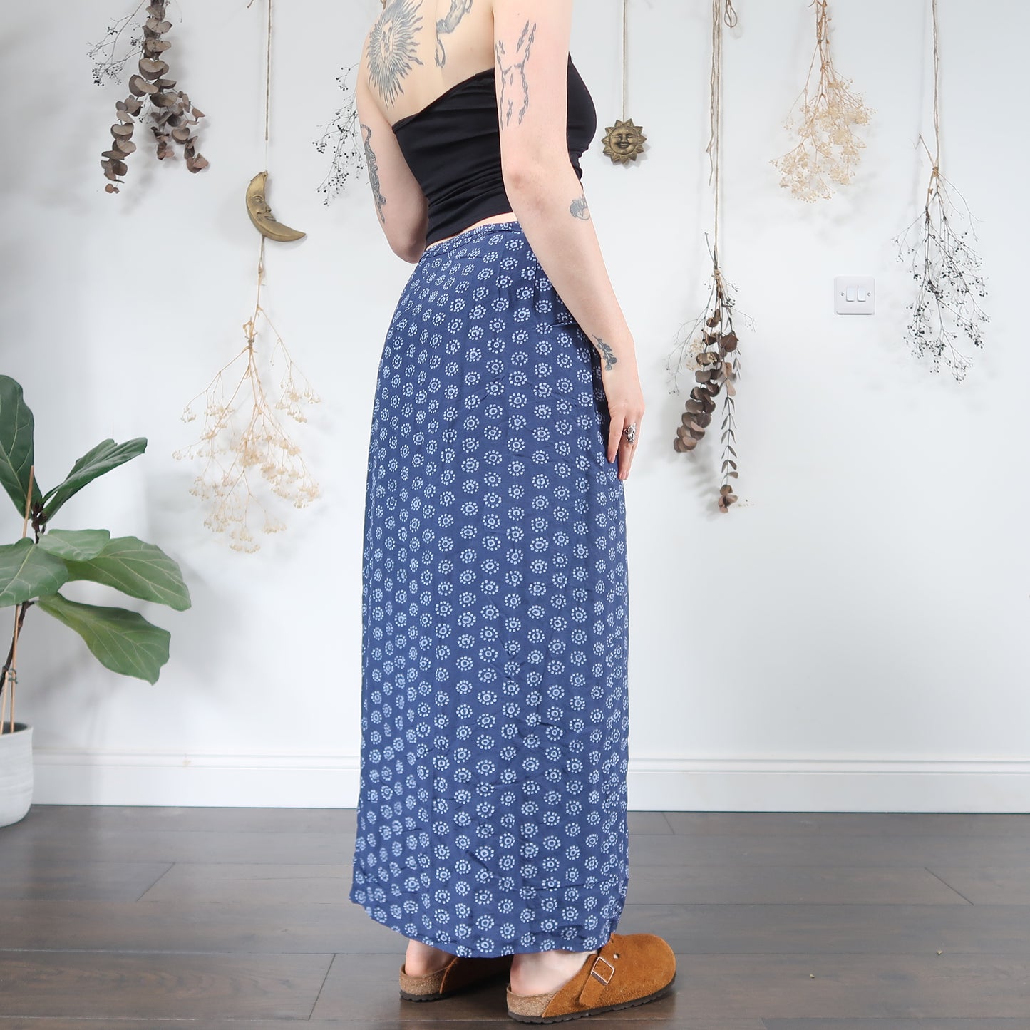 Blue wrap skirt - size S/M/L