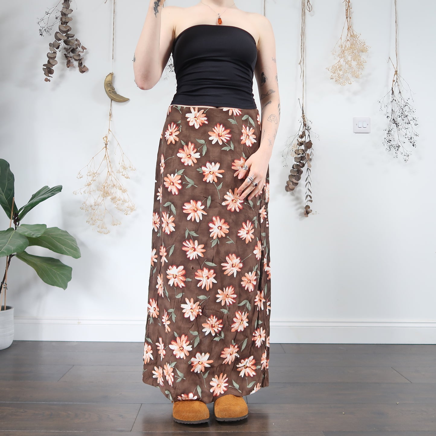 Brown wrap skirt - size M